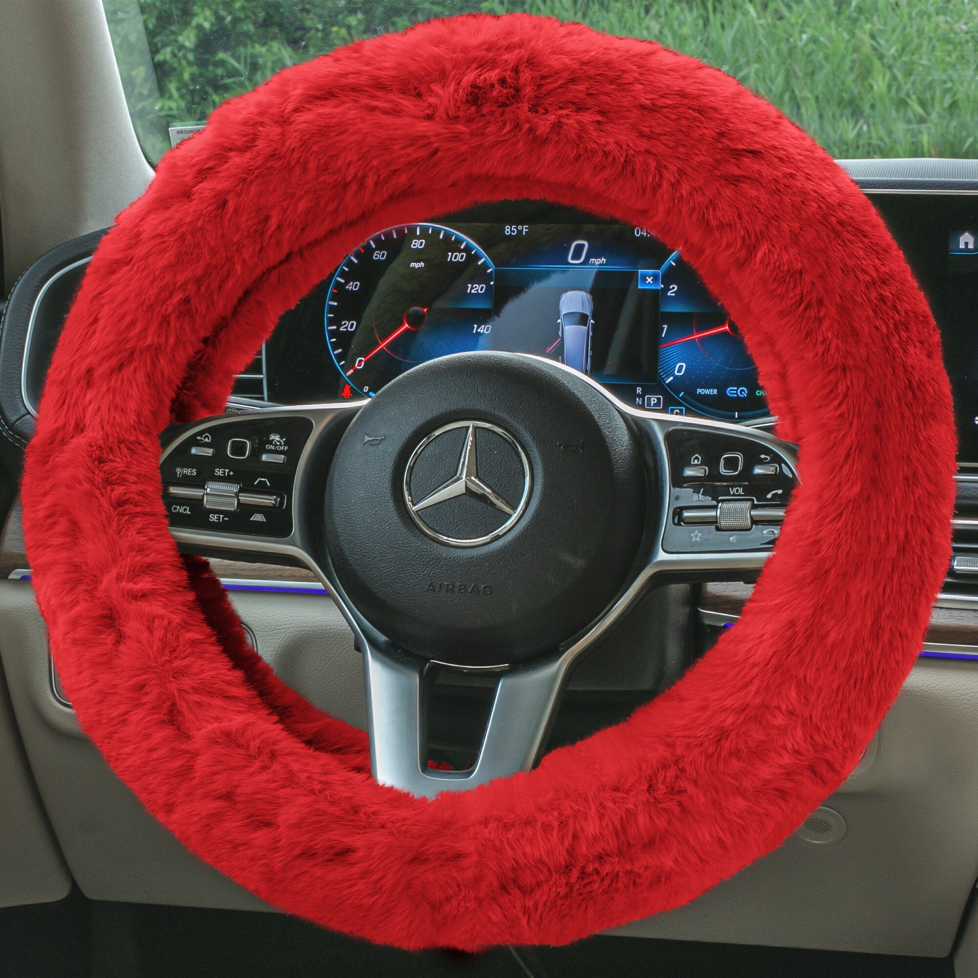 Doe16 Faux Rabbit Fur Steering Wheel Cover Outlet Choice