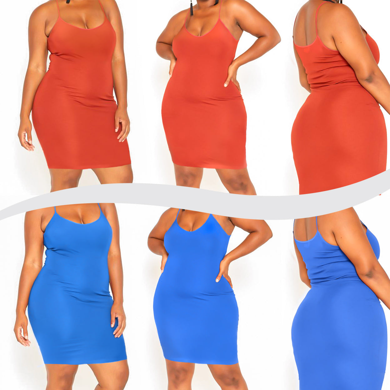 2-Pack: Mystery Deal: Ladies Seamless Long Poly Camisole Dress Low Cost Sale Online