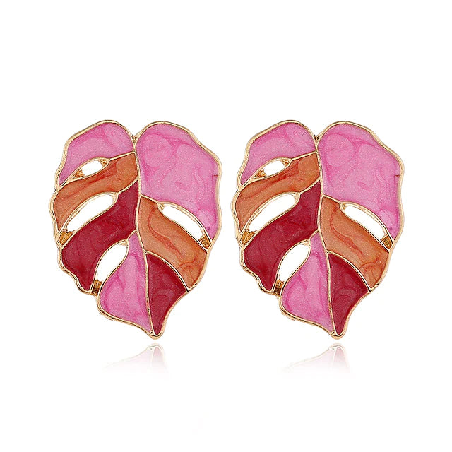 4-Pairs: Women's Vintage Leaf Fashion Earrings Cheap New Styles