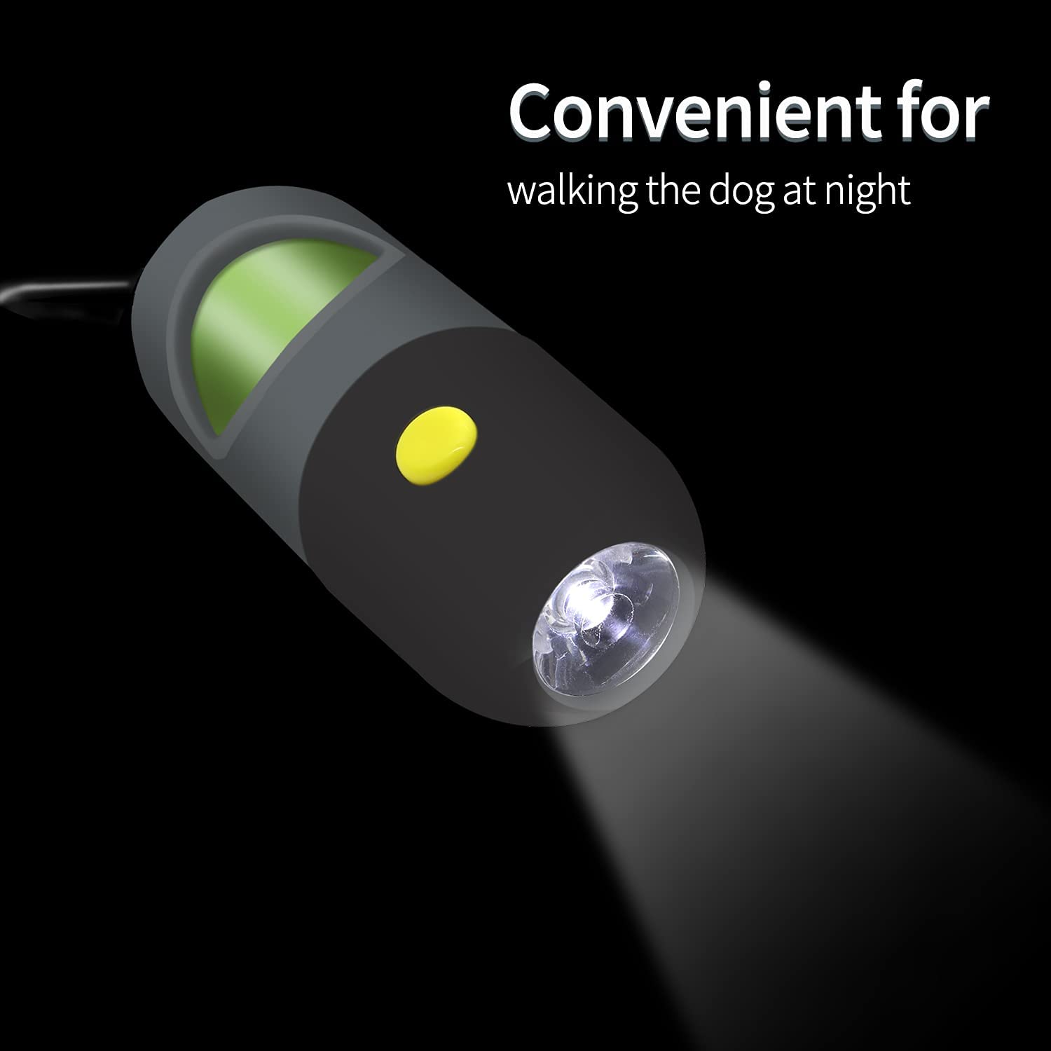 2-Pack: Dog Poop Bag Dispenser with Built-in LED Flashlight With Mastercard