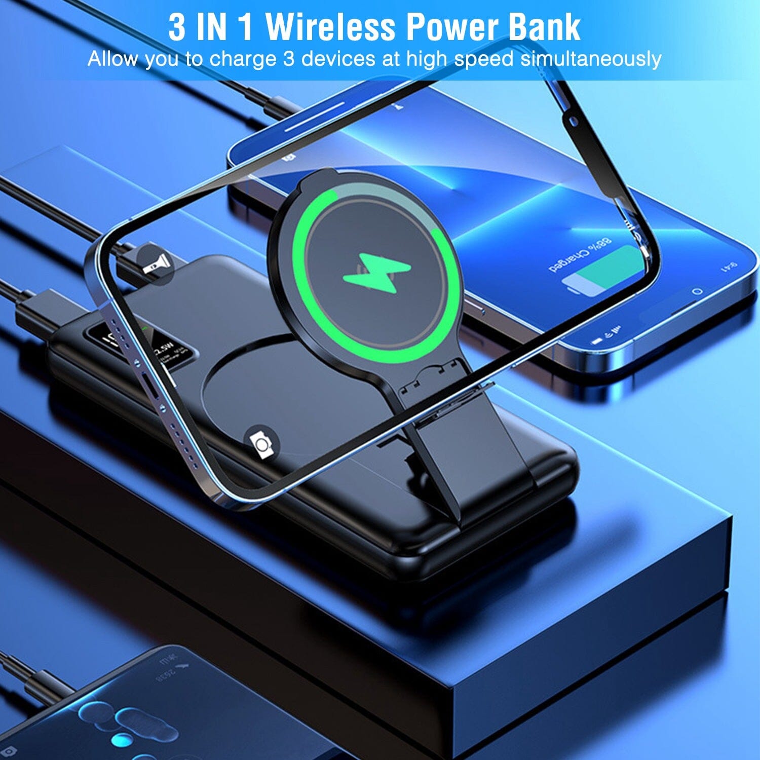 1000 mAh Wireless Foldable Power Bank Discount Big Discount