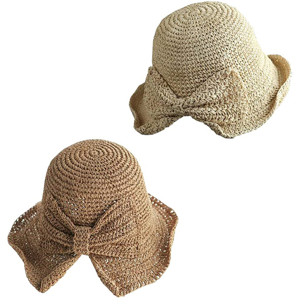 2-Pack: Foldable Wide Brim Floppy Straw Hat Best Store To Get Sale Online