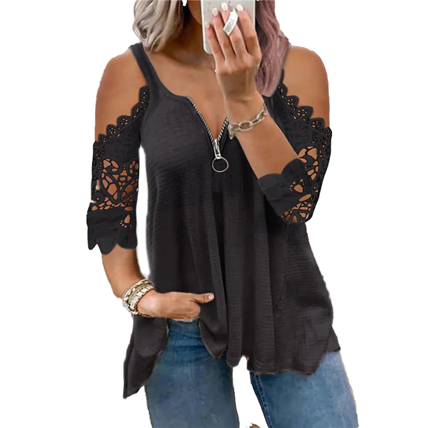 Women's Half Sleeve V Neck Sexy Top Outlet Great Deals