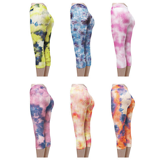 2-Pack: Women Butt Lifting Tie Dye Leggings Official Site Cheap Online