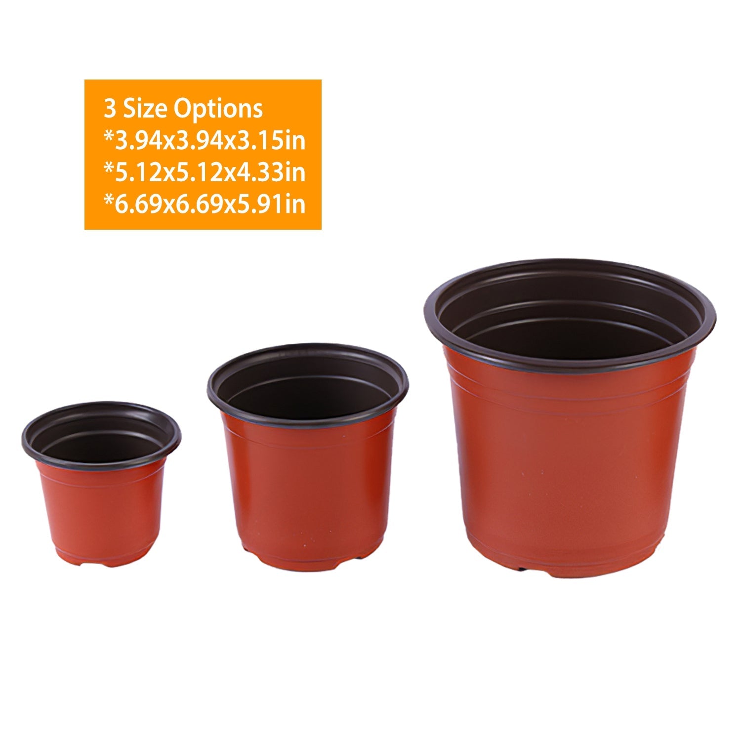 100-Piece: Plastic Plant Nursery Pots Finishline