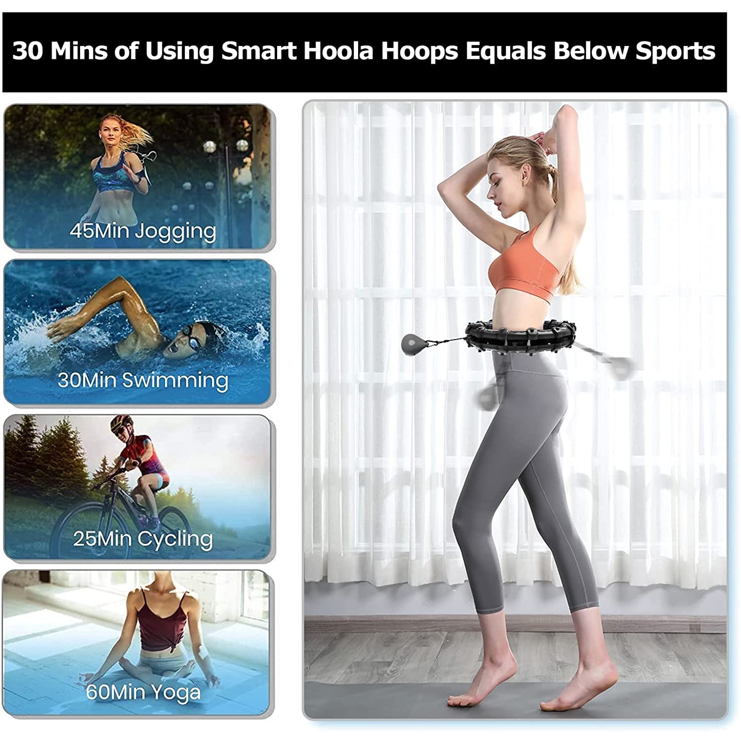 Upgraded Large Size Smart Weighted Exercise Hoola Hoops Discounts