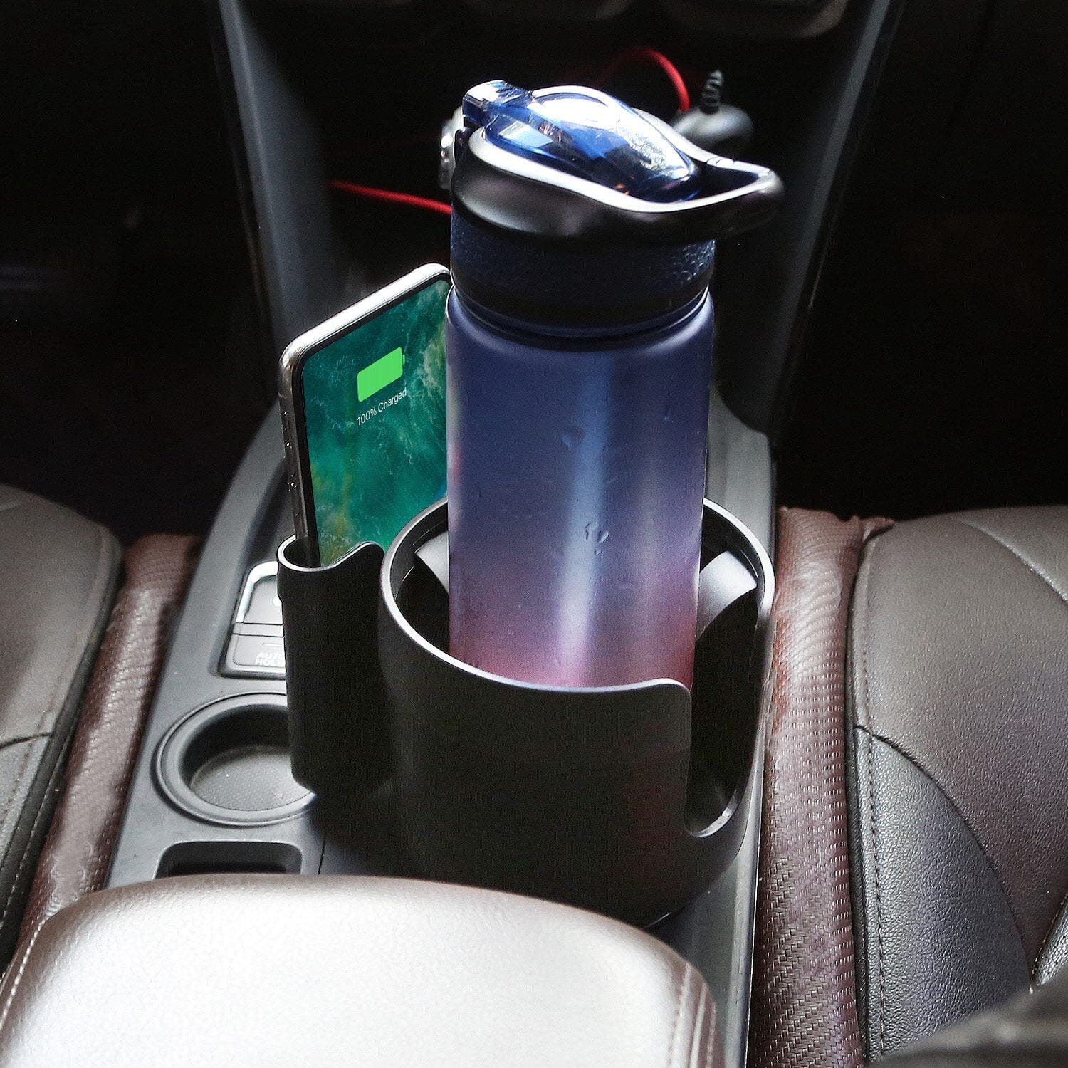 2-in-1 Car Cup Holder with Phone Holder Adjustable Base Clearance Ebay