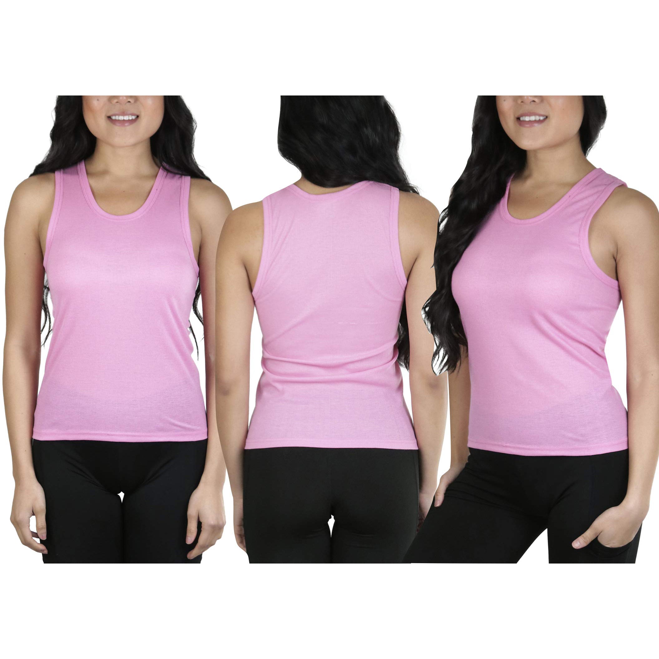 6-Pack: ToBeInStyle Women's Junior 100% Cotton Ribbed Crop Lightweight Tank Tops Visit Sale Online