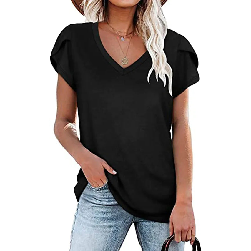 Women's Athleisure T-Shirt V-Neck Top Real For Sale