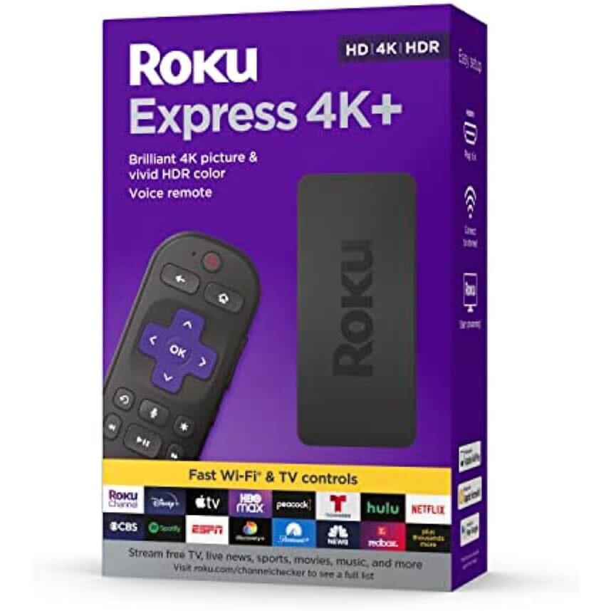 Roku Express 4K+ | Roku Streaming Device 4K/HDR  (Refurbished) Cheap Sale Outlet Store