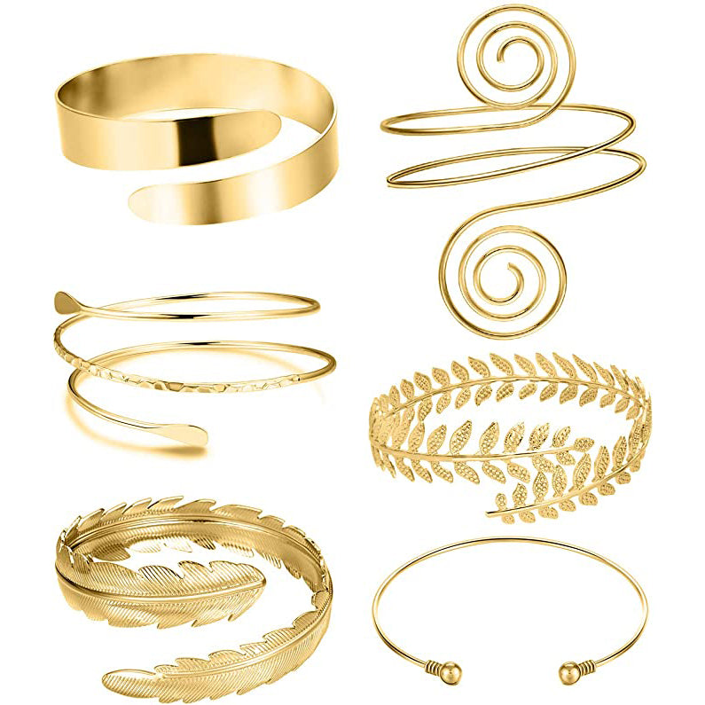 6-Piece: Women's Arm Band Cuff Bracelet Online Online High Quality