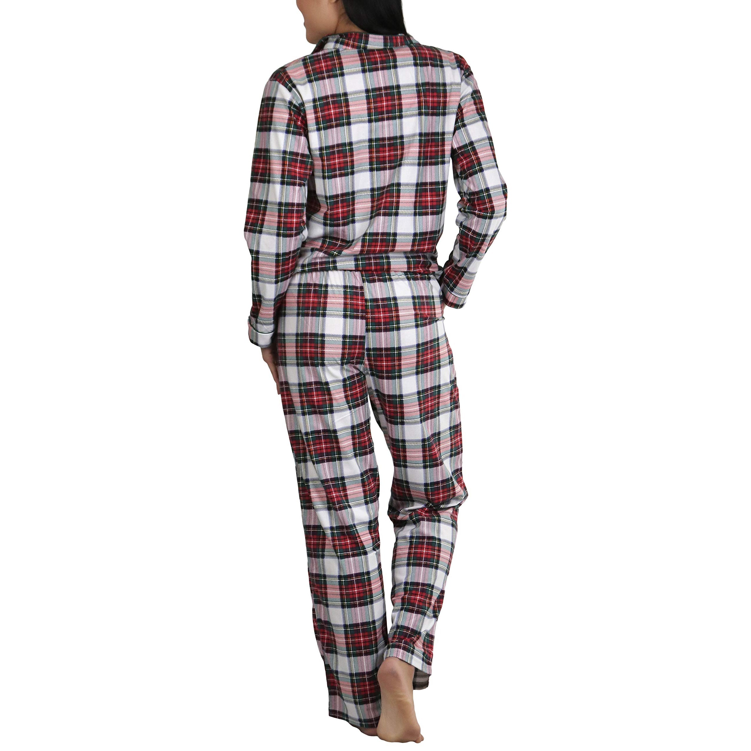 2-Piece Set: ToBeInStyle Women's Long Sleeve Button Down Top and Drawstring Bottom Pajama Set Cheap View