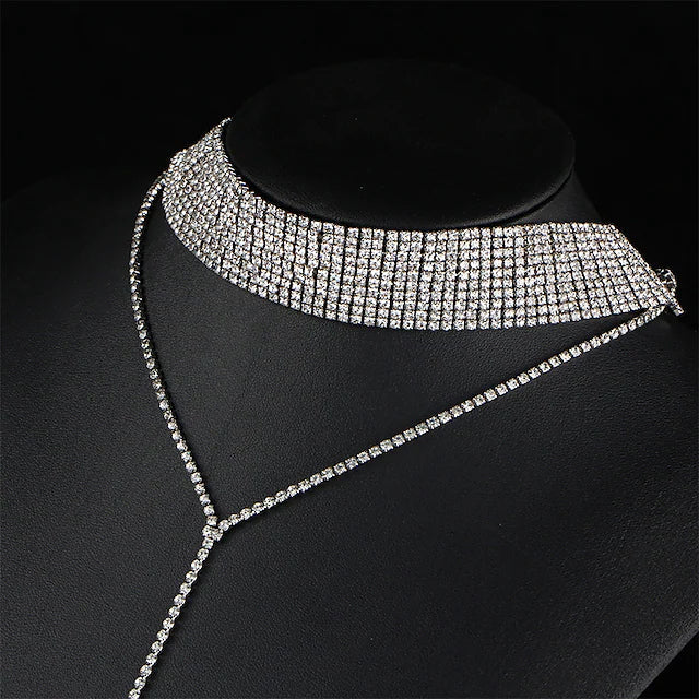 2-Piece: Women's Synthetic Diamond Y Necklace Visit New For Sale