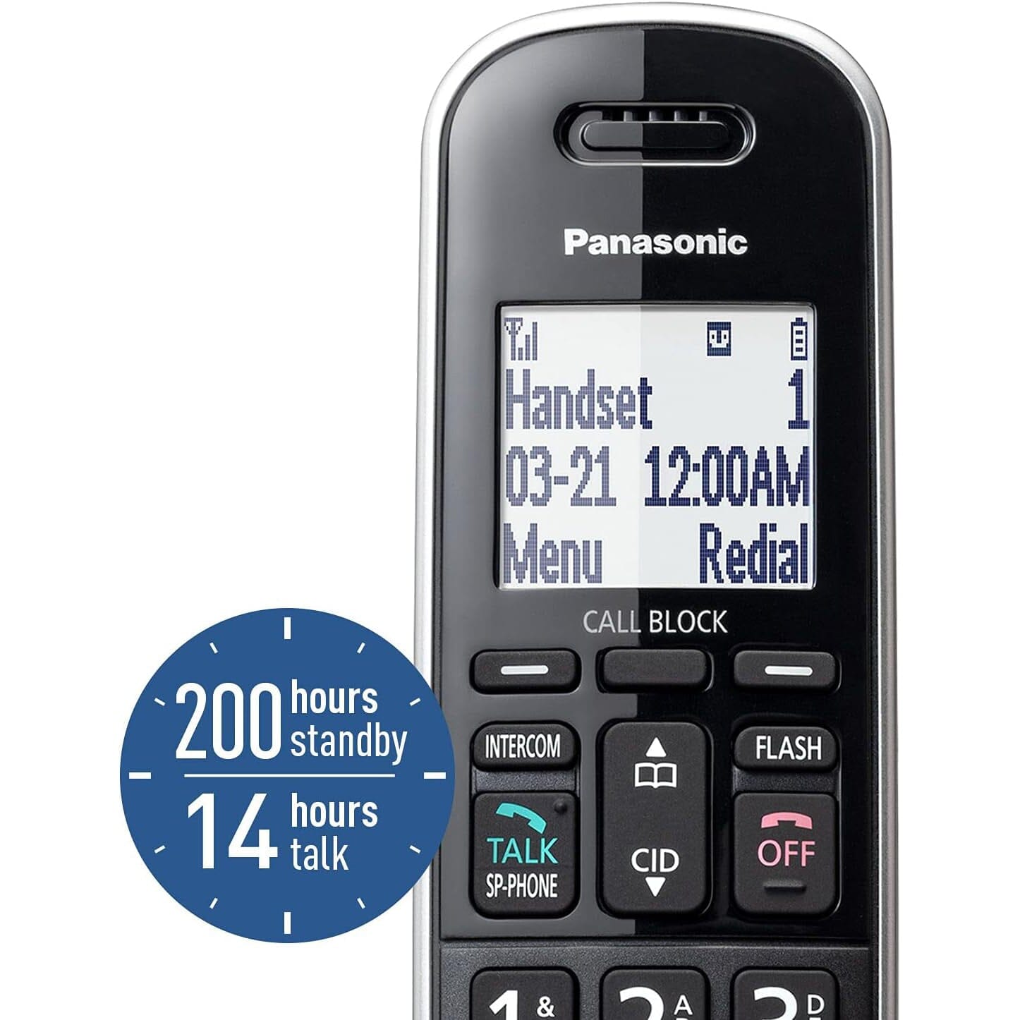 Panasonic Expandable Corded/Cordless Phone System with Answering Machine and One Touch Call Blocking – 2 Handsets  (Refurbished) Clearance High Quality