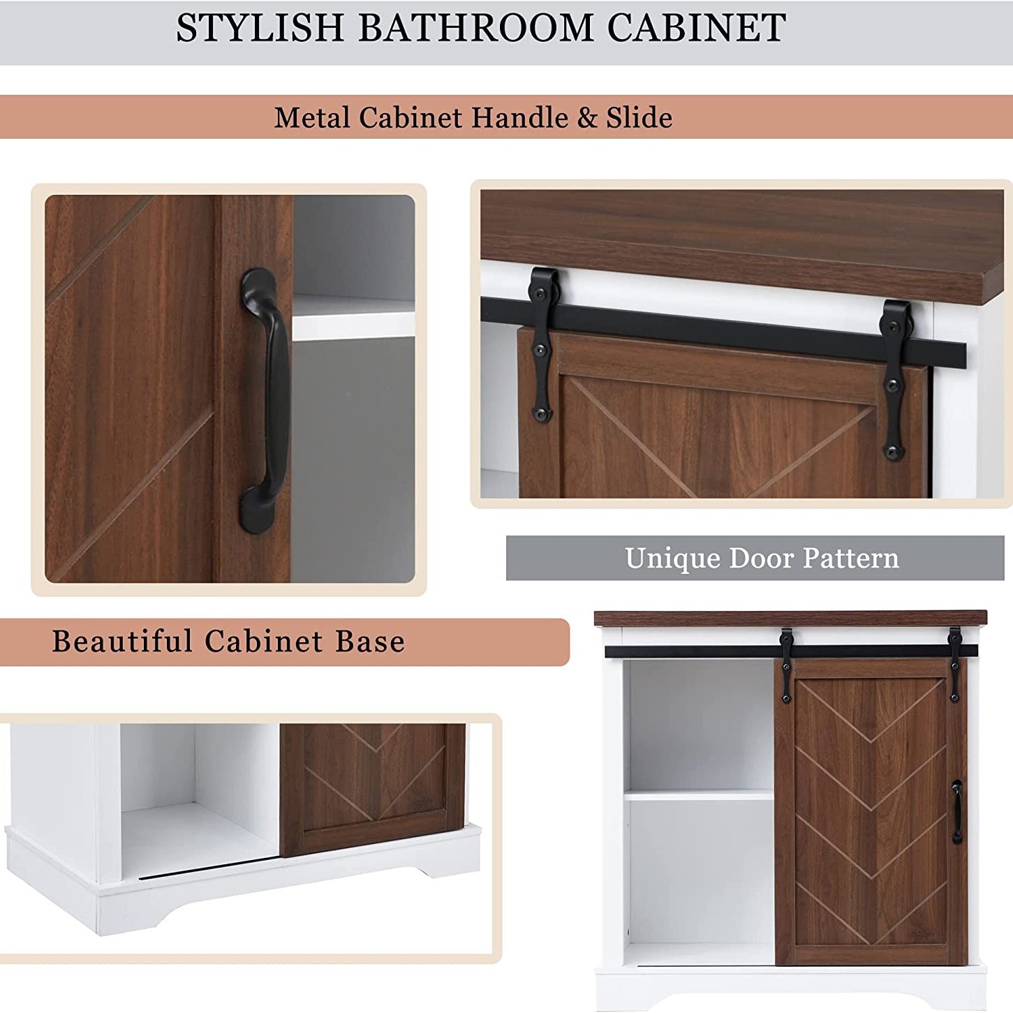 Bathroom Storage Cabinet with Adjustable Shelf Free Shipping Cost