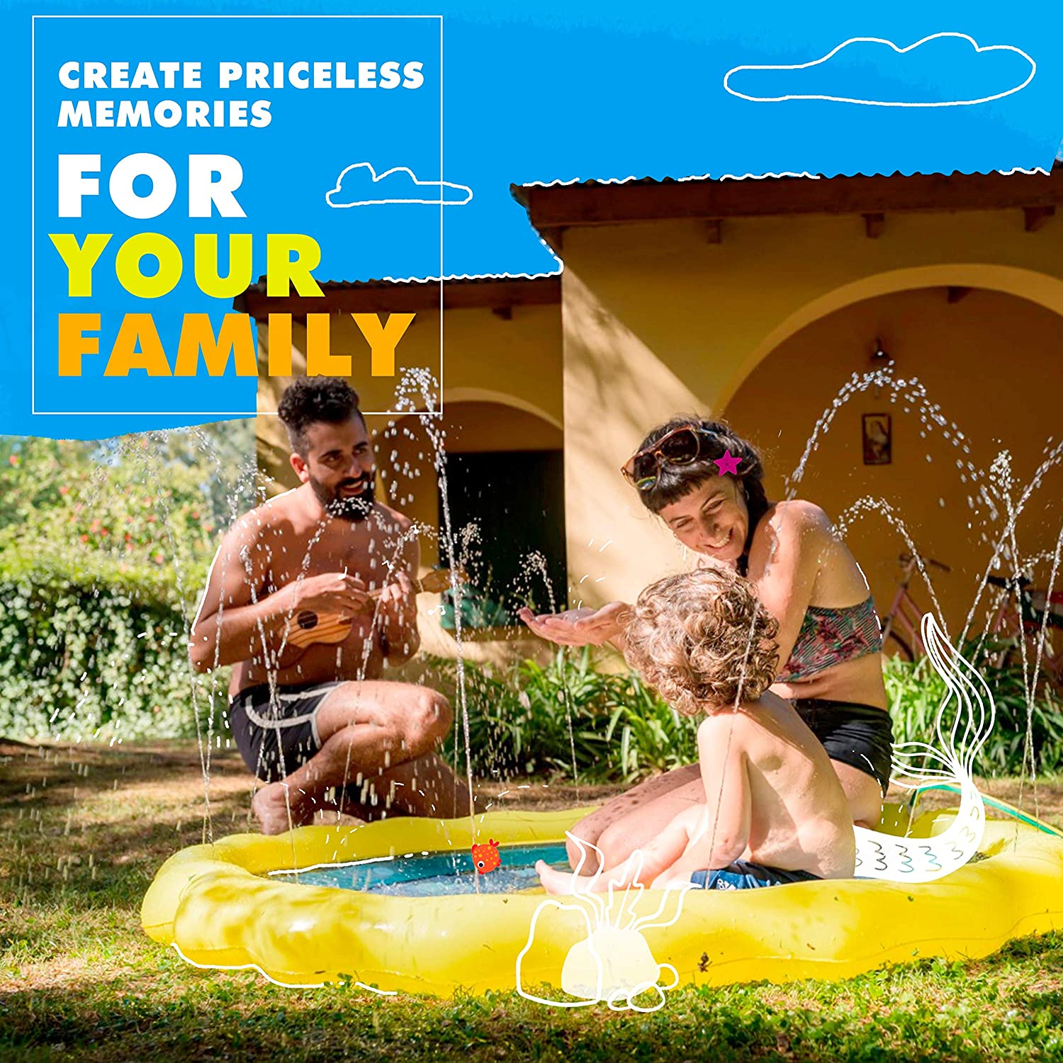 3-in-1 Splash Pad Kids Fountain Clearance New Arrival