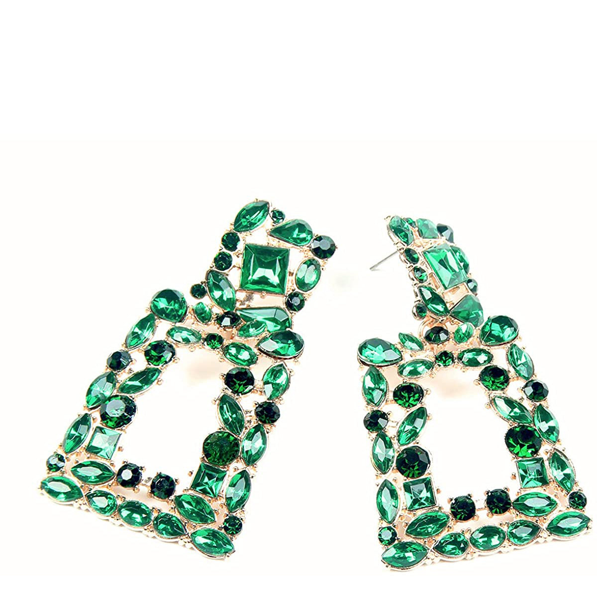 Women's Rhinestone Rectangle Drop Earrings Cheap Pice Store