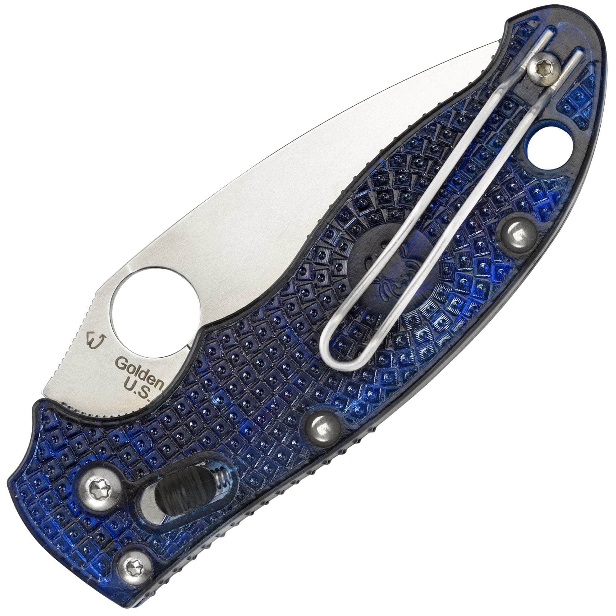 Spyderco Manix 2, 3.4 BD1N Blade, Translucent Blue FRCP Handle - C101PBL2 Fashionable For Sale