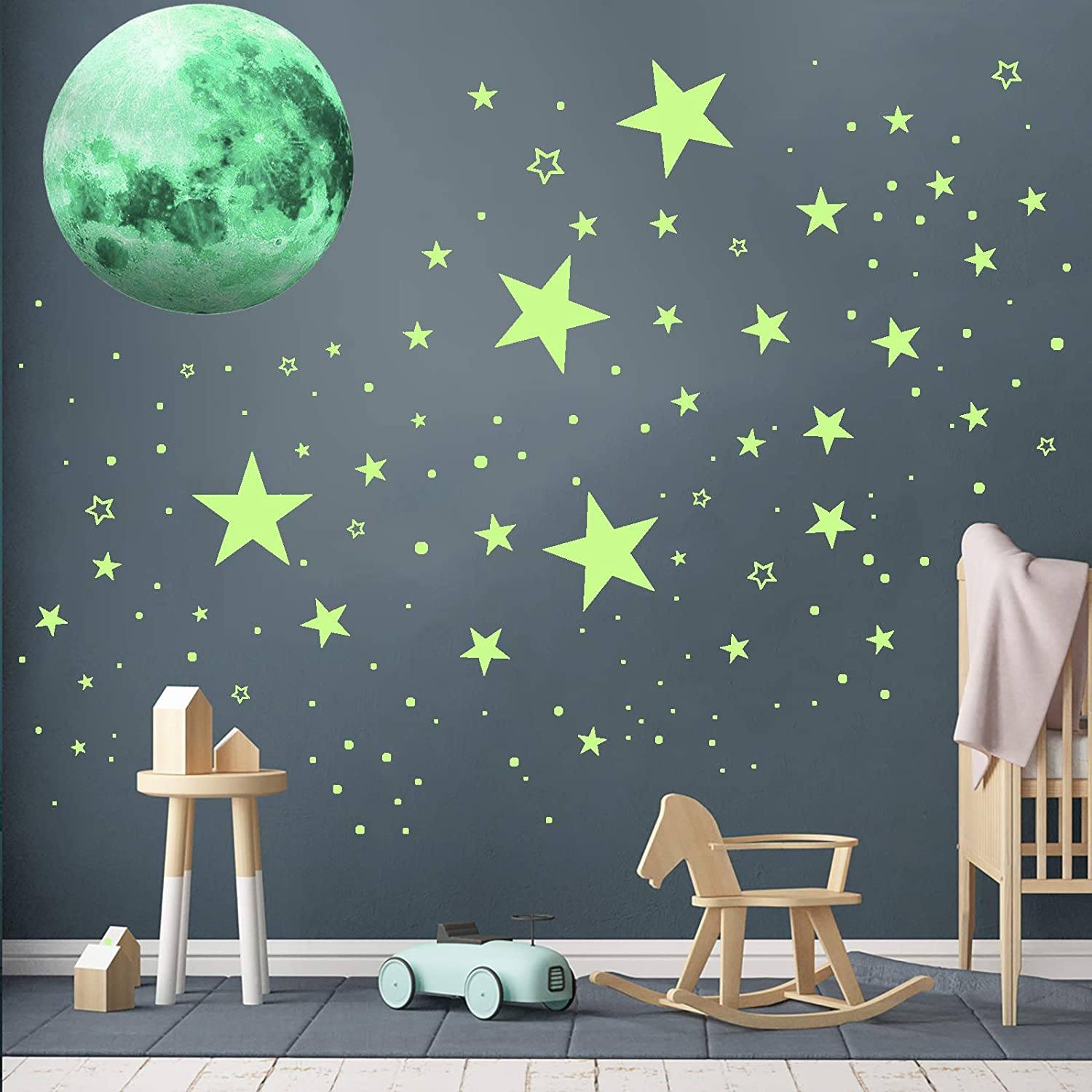 Dark Star Glow and Moon Wall Sticker Clearance Find Great