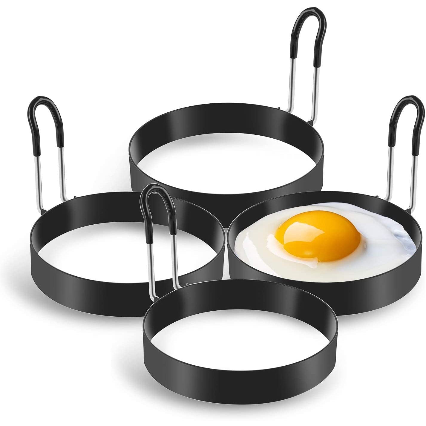 4-Pack: Stainless Steel Egg Cooking Ring 2025 Sale Online