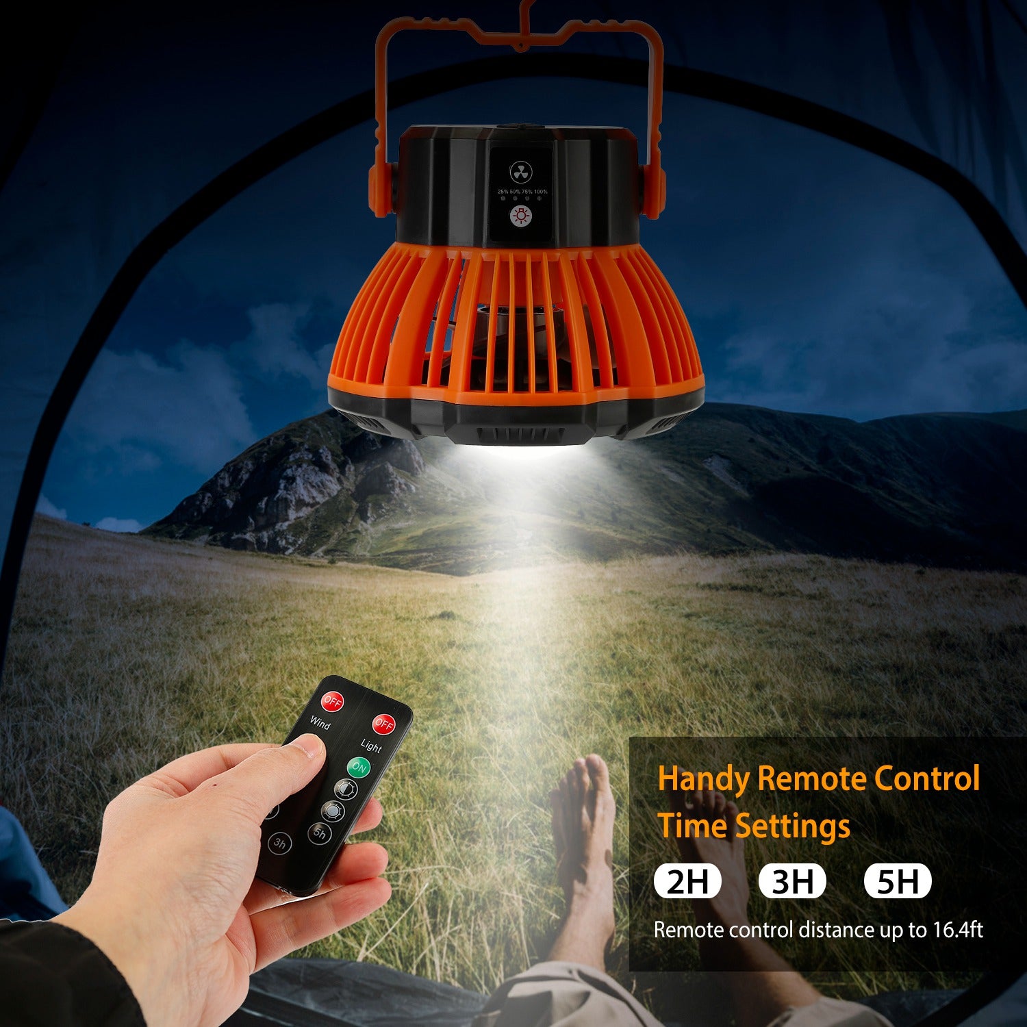 2-in-1 Portable Camping Lantern Electric Fan Sale Ebay