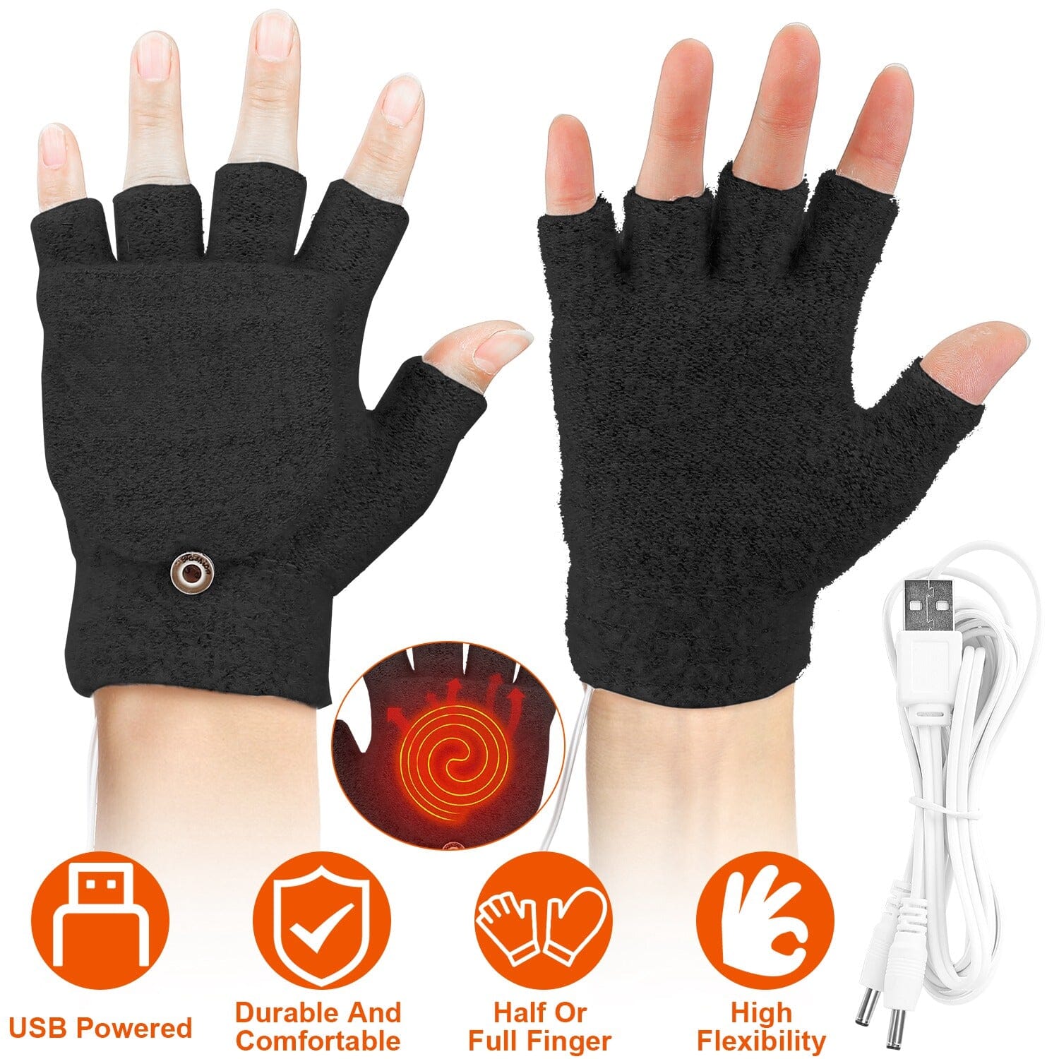 USB Wool Heated Gloves Mitten Cheap Best Seller