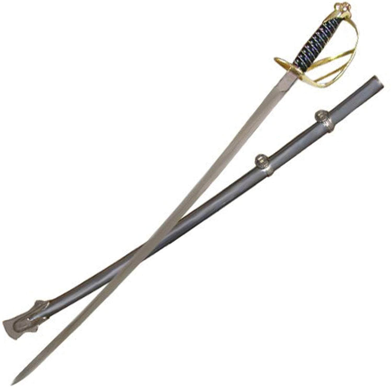 1860 Light Cavalry Saber, 33 Blade, Brass Guard, Scabbard - L-5550 Fast Delivery Online