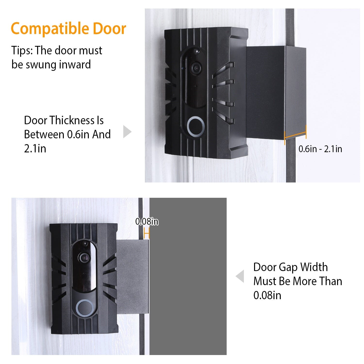 Anti Theft Video Doorbell Door Mount Fit for Most Doorbell Camera Accessories Cheap Best Place