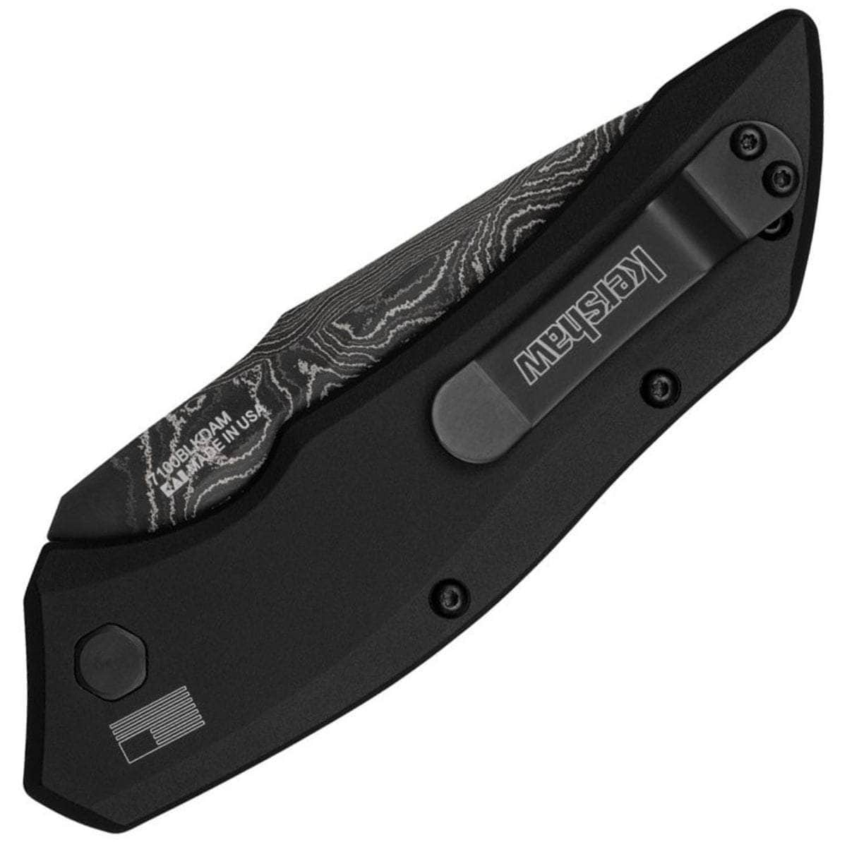 Kershaw Launch 1 Automatic Knife, 3.4 Damascus Blade, Aluminum Handle - 7100BLKDAM Cheap Sale Low Cost