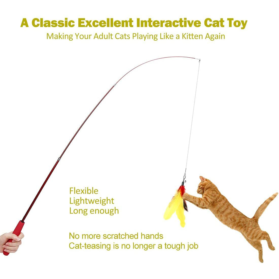 11-Pack: Interactive Cat Toy Wand Reliable Sale Online