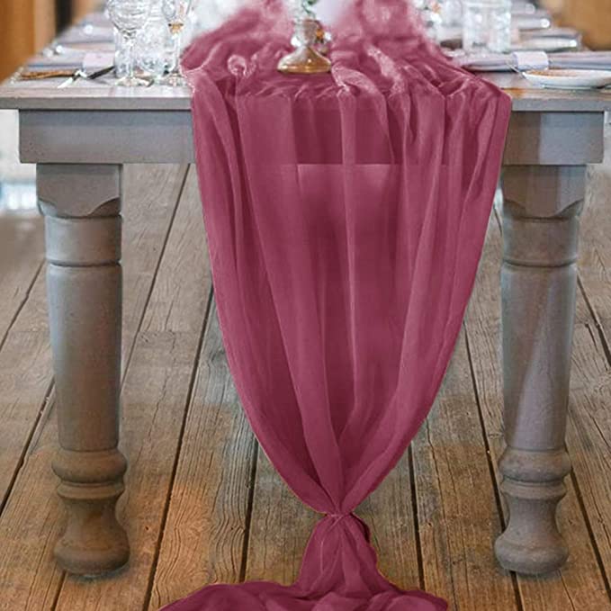 10Ft. Chiffon Table Runner Cheap Pice Outlet Sale