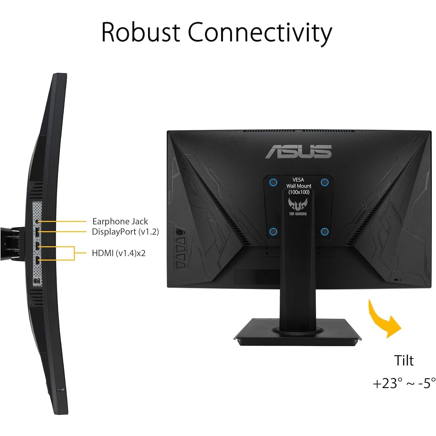 ASUS TUF Gaming 23.6 1080P Curved Monitor (VG24VQE)  (Refurbished) Cheap Low Shipping Fee