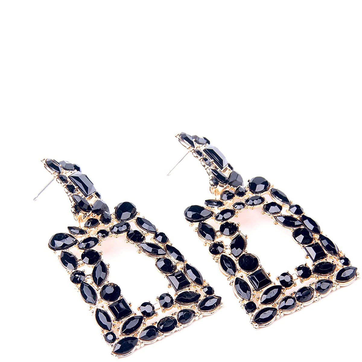 Women's Rhinestone Rectangle Drop Earrings Cheap Pice Store