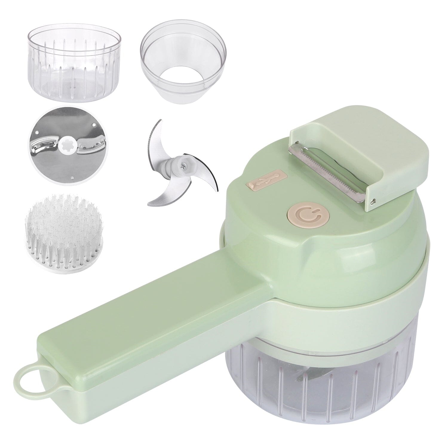 4-in-1 Handheld Electric Vegetable Chopper, Grinder, Slicer and Dicer Buy Cheap How Much