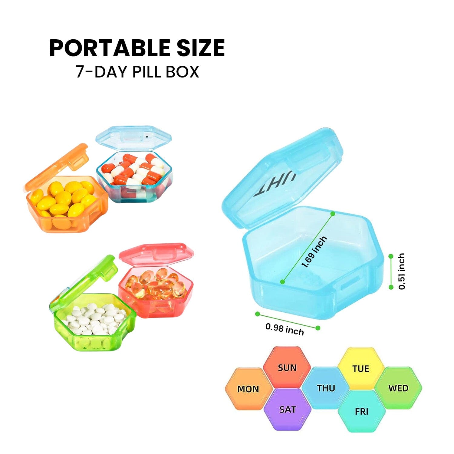 32-Pieces: Colored Compartments Monthly Pill, Medicine And Vitamin Organizer With Tray Recommend Cheap Online