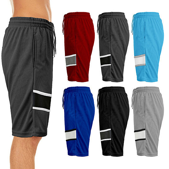 2-Pack: Men's Active Moisture-Wicking Mesh Performance Shorts Visa Payment