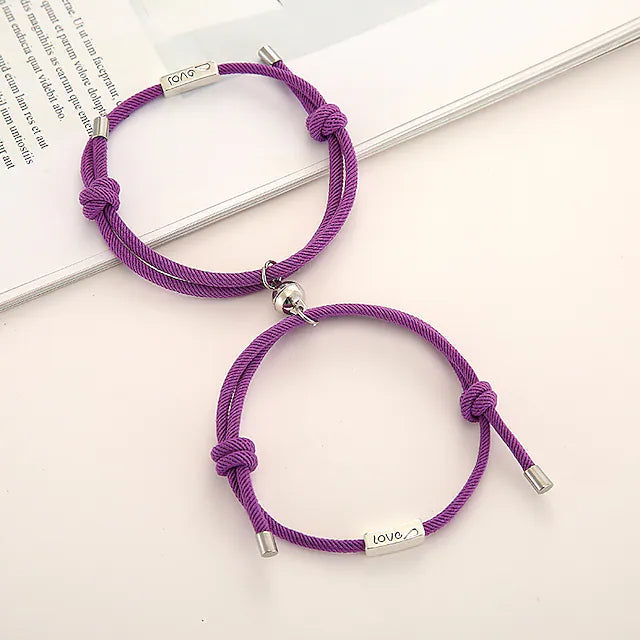 Magnetic Adjustable Simple Rope Couple Bracelet Original Cheap Pice