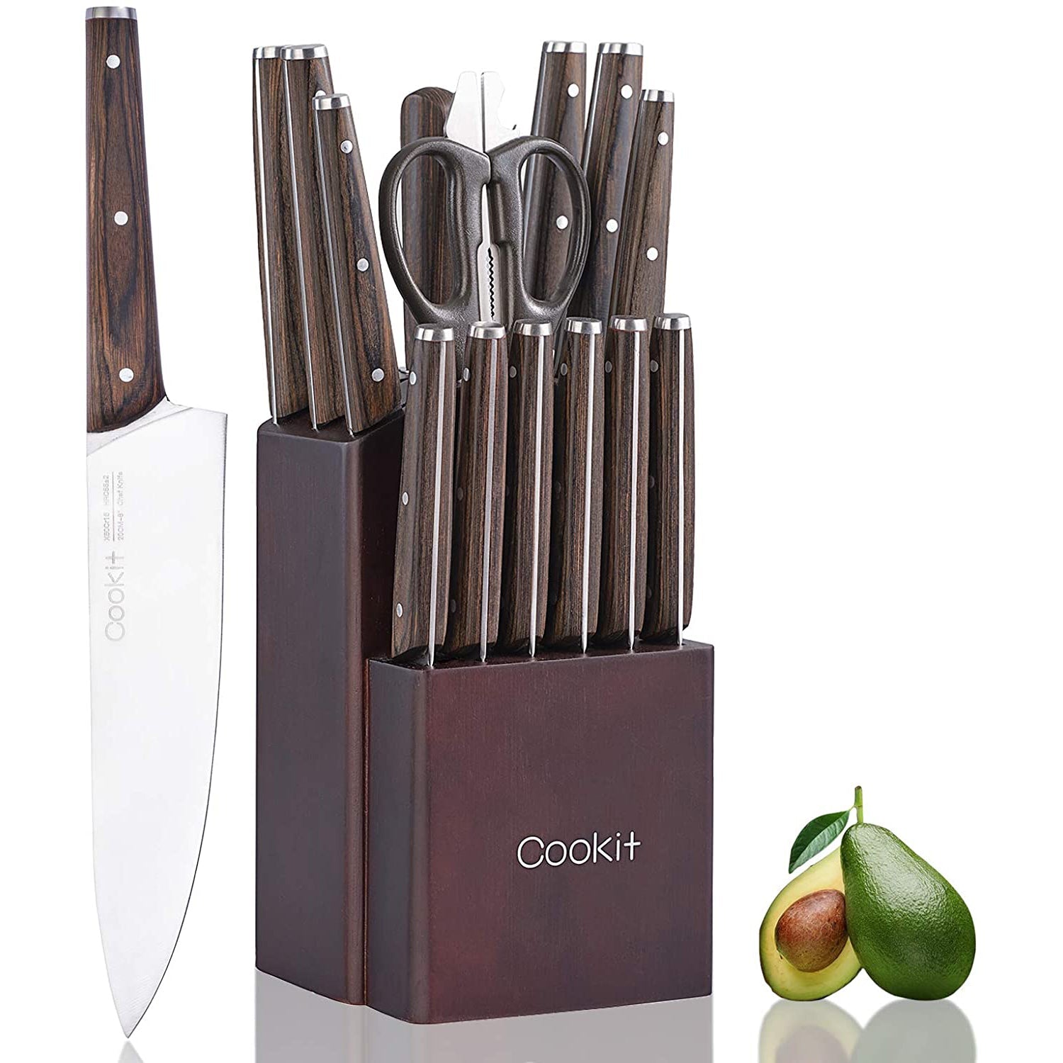 15-Piece: Stainless Steel Kitchen Knife Set Low Shipping Fee Online