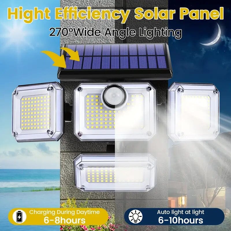 Solar Outdoor Lights 333 LEDs Motion Sensor Lights 4 Heads Get Authentic Cheap Online