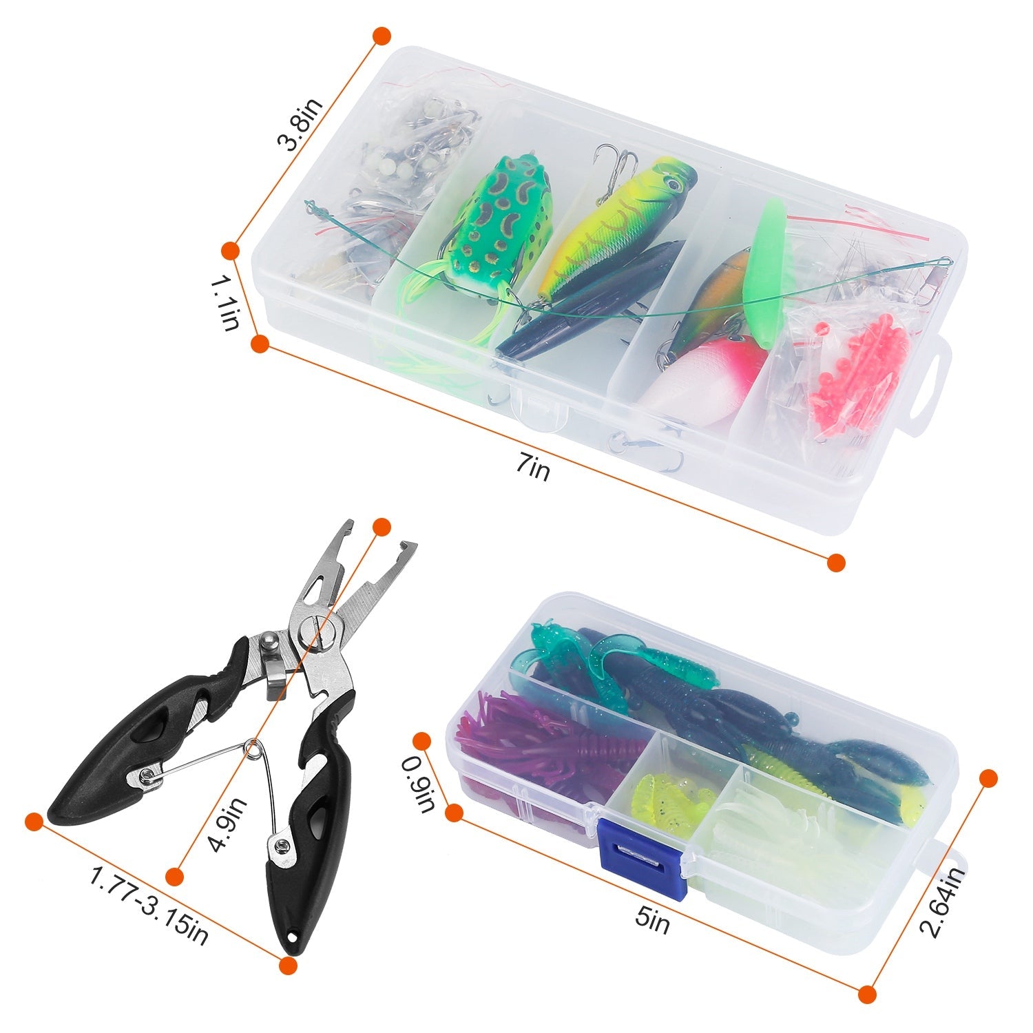 383-Piece: Fishing Lures Tackle Box Big Sale Sale Online