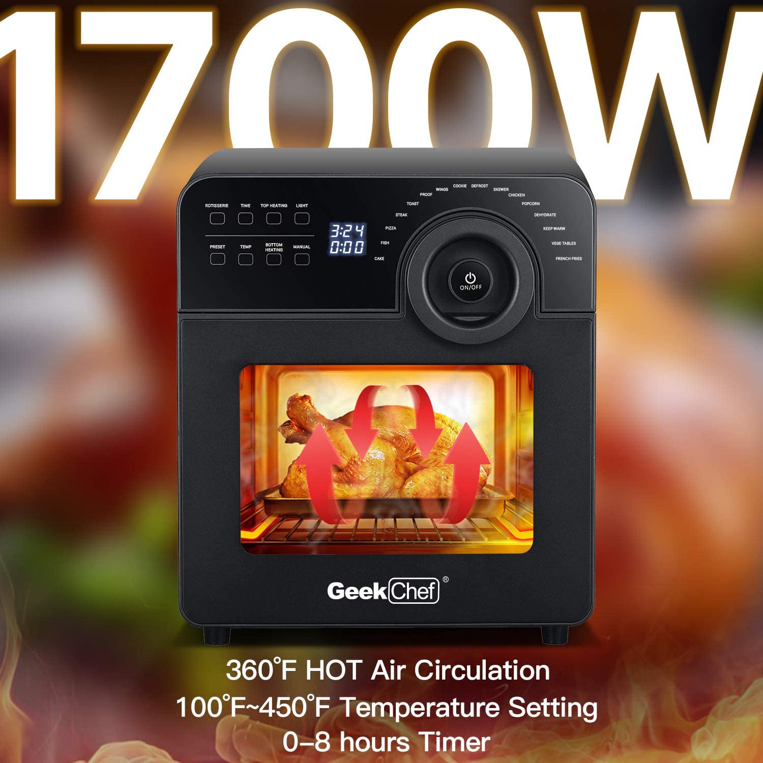 Geek Chef Electric Air Fryer Oven Sale In China