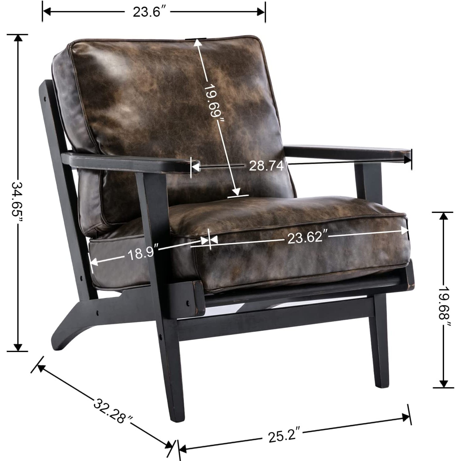 Modern Faux Leather Accent Chair With Paypal Cheap Online