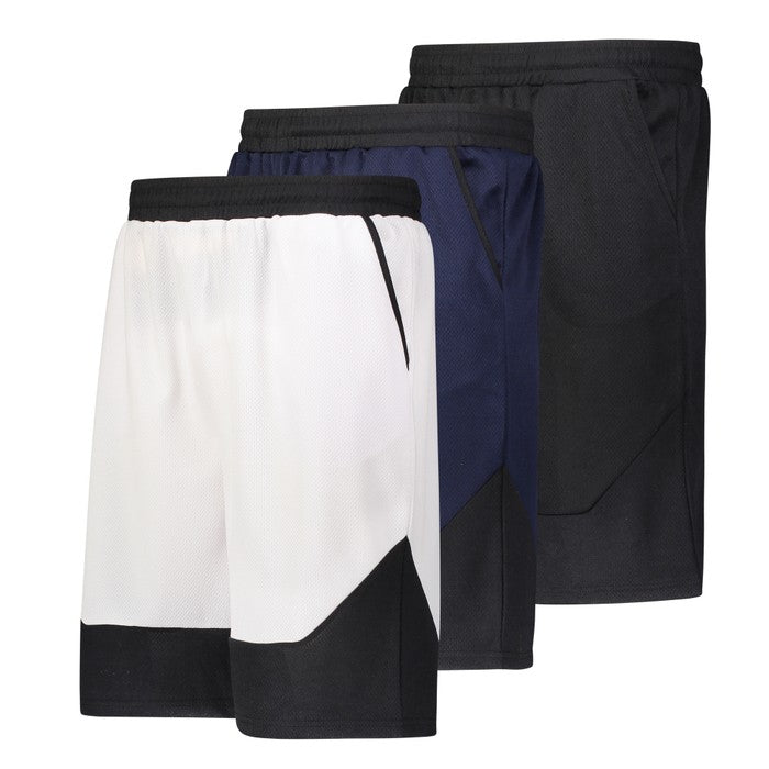 3-Pack: Men's Moisture Wicking Active Athletic Performance Shorts Sale View