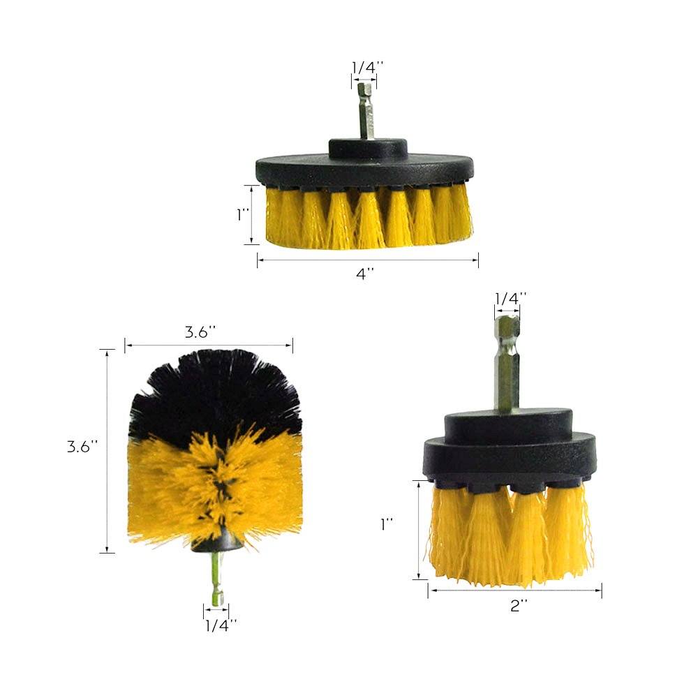 3-Pieces Set: Power Scrubber Brush Set Drill Scrubber Cleaning Brush Online Online Original