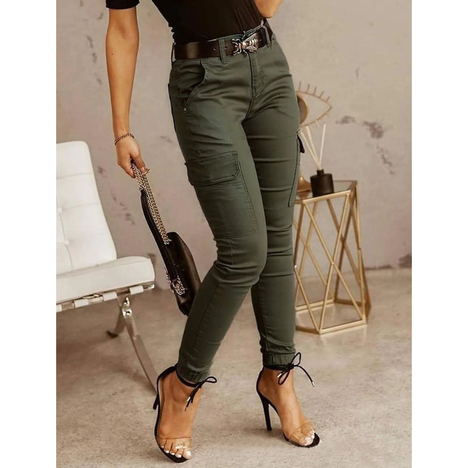 Women's Basic Essential Casual Sporty Tactical Cargo Trousers Cheap Sale Finishline