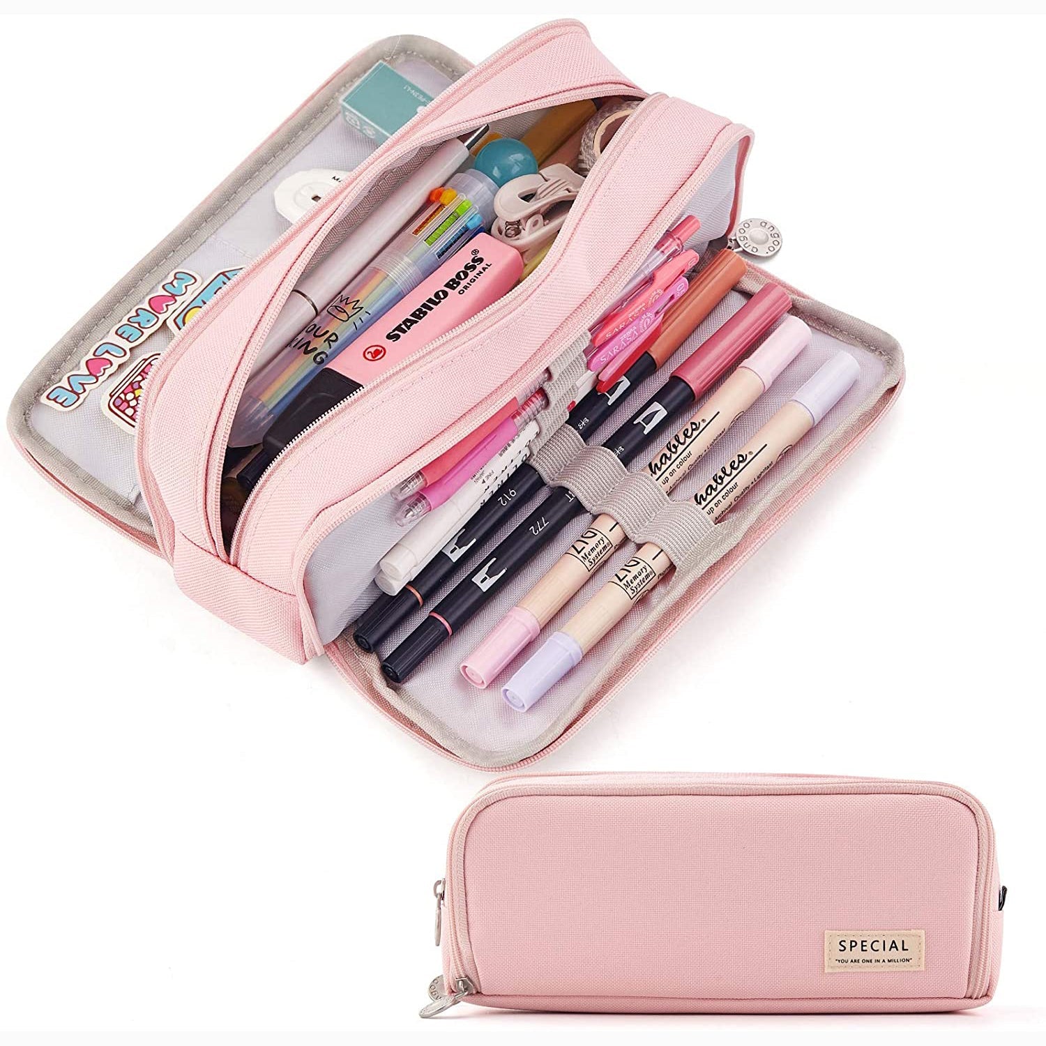 Large Capacity 3 Compartment Pouch Pencil Case Buy Cheap Pices