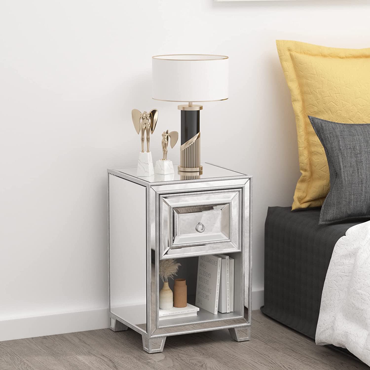 Mirrored Accent Bedside Coffee Table Marketable Cheap Pice