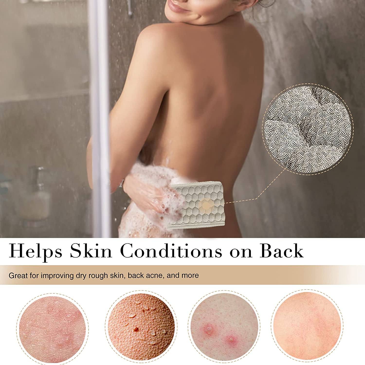 Suntee Exfoliating Back Scrubber and Exfoliating Sponge Pad For Sale Online