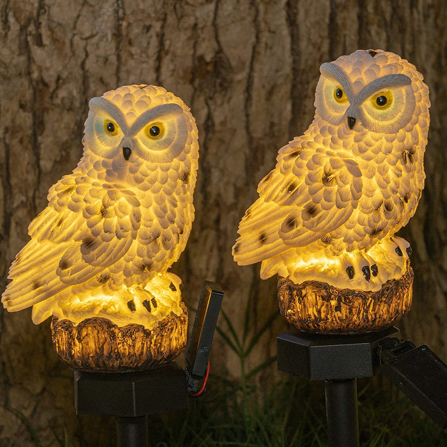 2-Pack: LUMN8 Owl Figure Solar LED Lights View Cheap Online