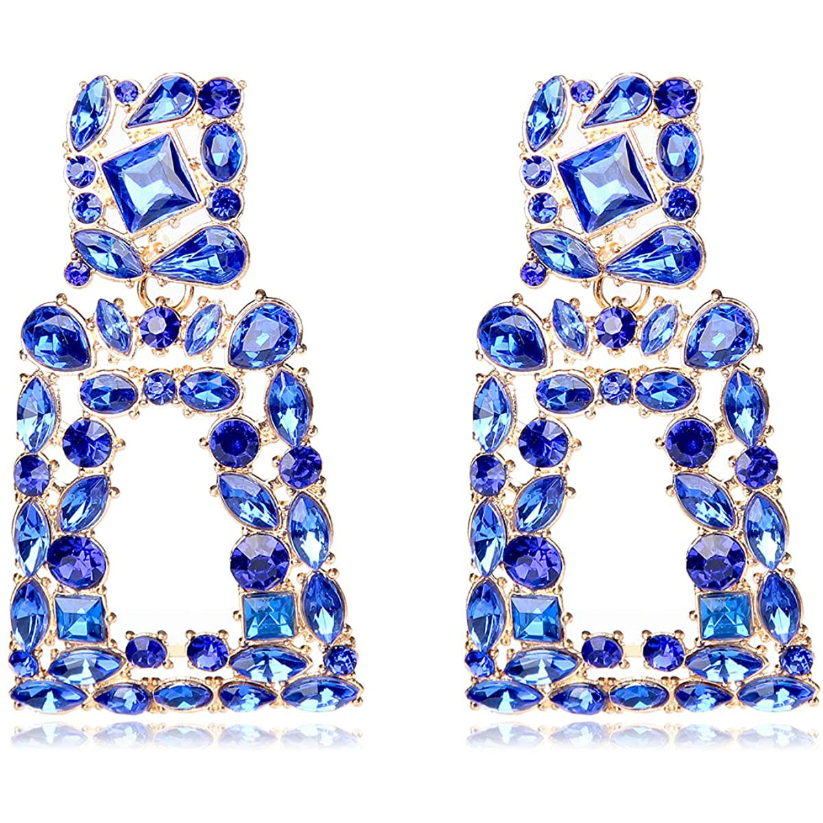 Women's Rhinestone Rectangle Drop Earrings Cheap Pice Store